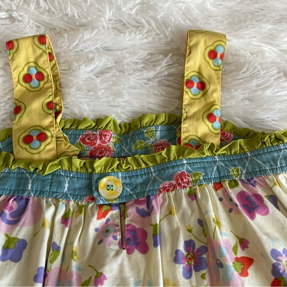 Matilda Jane | Apron shirt with flower designs sz 8 - Picture 9 of 12